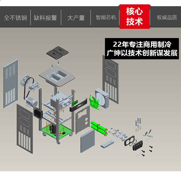全不銹鋼冰淇淋機商用 三色冰激凌機 廣紳甜筒機 雪糕機生產(chǎn)廠家
