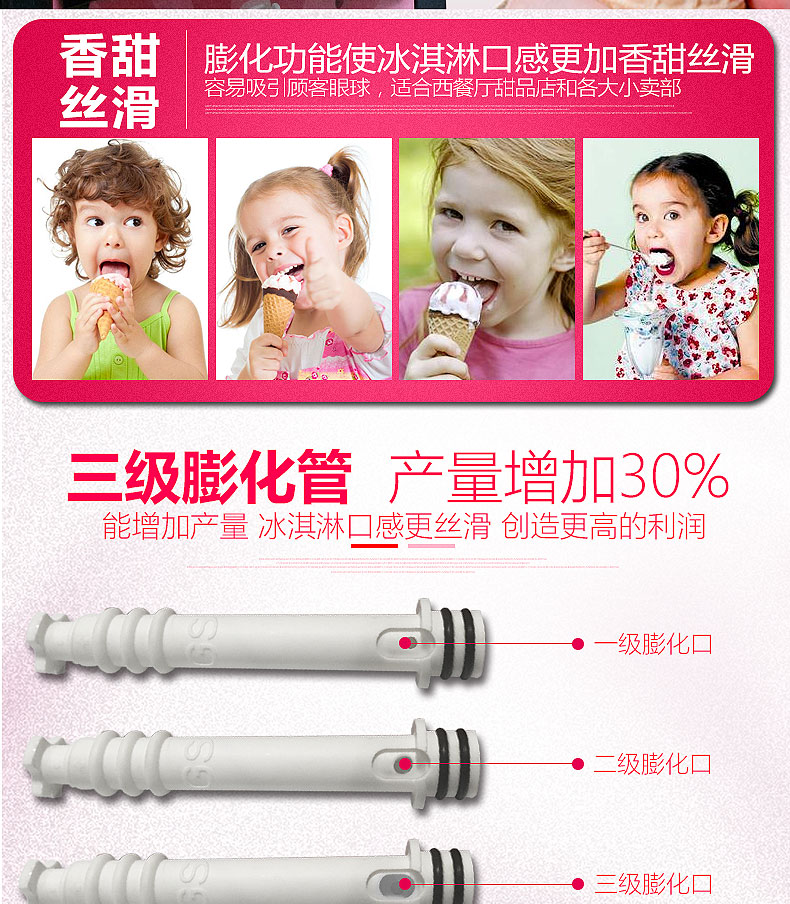 樂創(chuàng) 商用冰淇淋機(jī) 軟冰激凌機(jī)器雪糕機(jī)商用快速制冷不銹鋼甜筒機(jī)