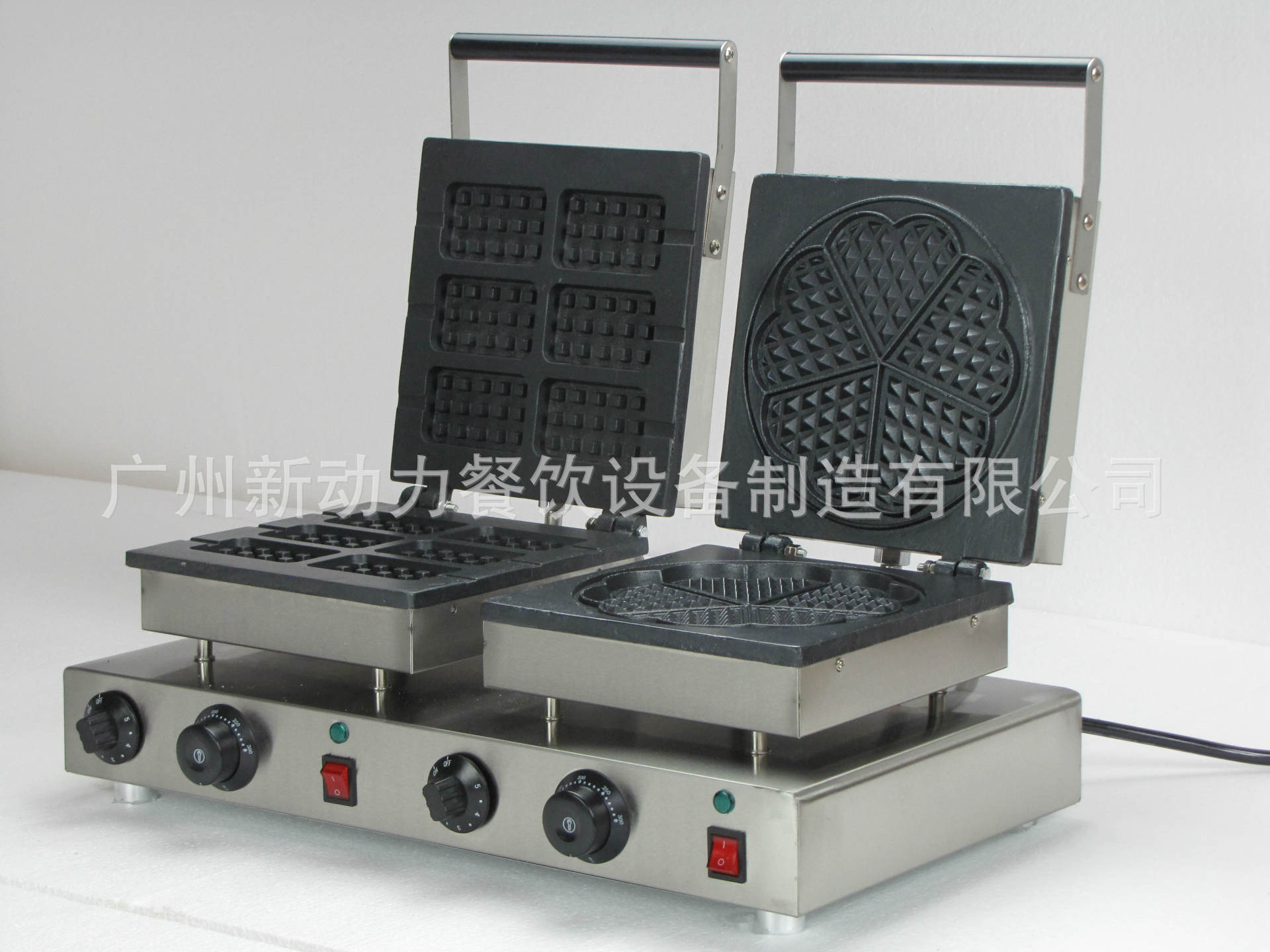 廠家直銷商用雙頭烘焙類小吃制作華夫餅機(jī) 早餐面包機(jī) 心形華夫機(jī)