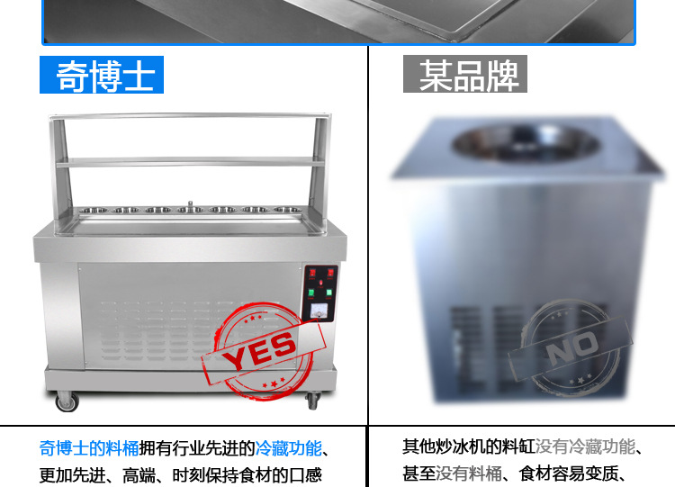 奇博士炒冰機(jī)商用冰粥機(jī)器炒奶果機(jī)泰式炒冰淇淋卷機(jī)炒酸奶機(jī)廠家
