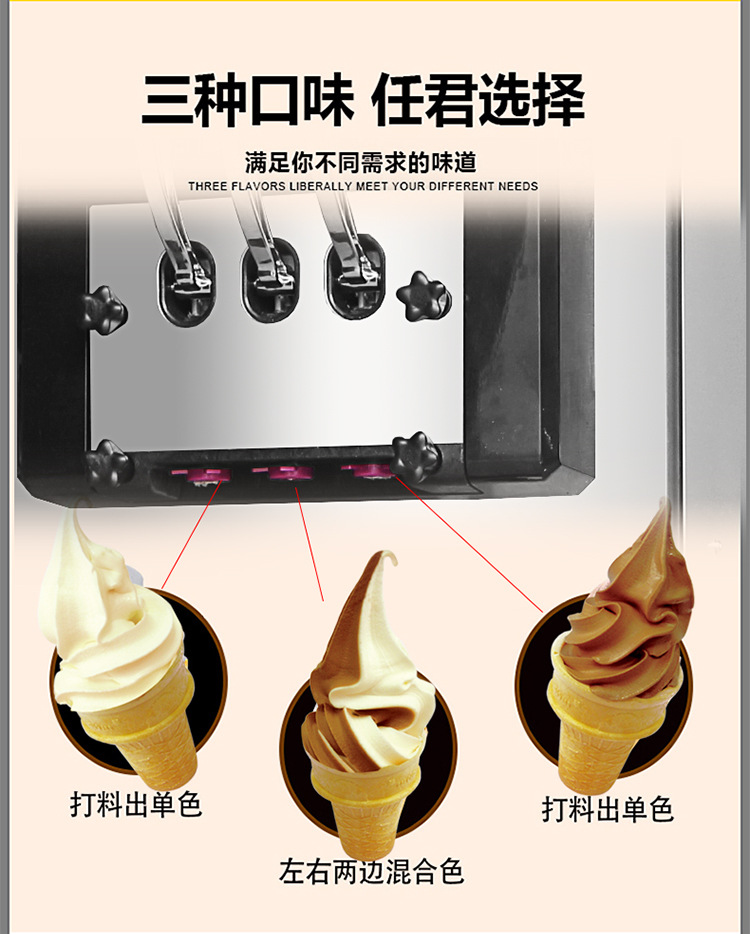 廠家直銷冰淇淋機(jī)商用冰淇淋機(jī)器軟冰淇凌冰激凌全自動(dòng)甜筒雪糕機(jī)