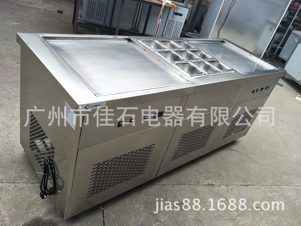 炒冰淇淋機(jī)廠家 商用 雙方鍋炒冰機(jī) 泰式炒冰激凌機(jī) 美國電壓