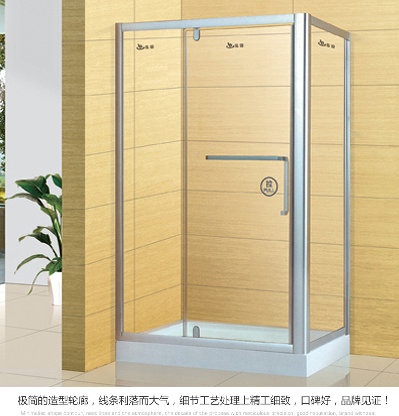 不銹鋼簡(jiǎn)易淋浴房 酒店方形鋼化玻璃整體衛(wèi)浴房 浴室隔斷屏風(fēng)定制