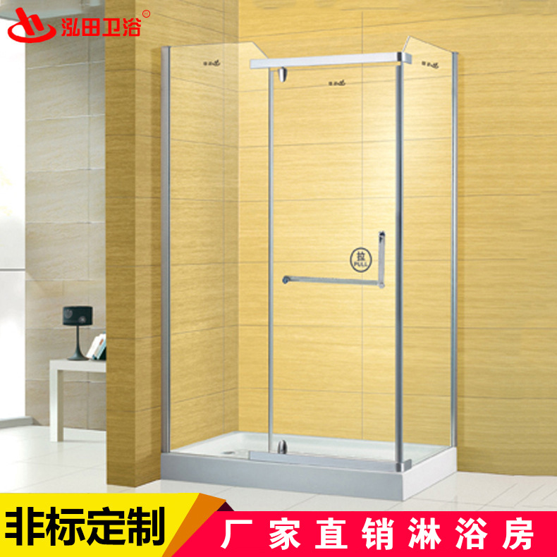 不銹鋼簡(jiǎn)易淋浴房 酒店方形鋼化玻璃整體衛(wèi)浴房 浴室隔斷屏風(fēng)定制