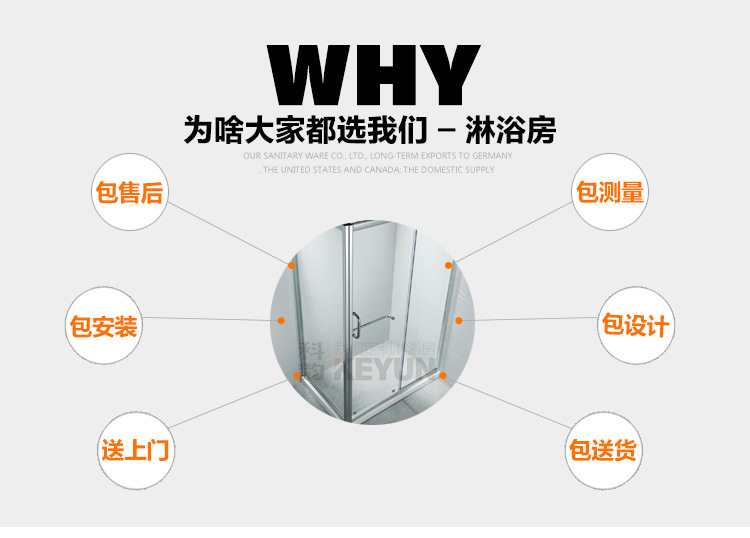 廠家直銷 佛山方形整體淋浴房酒店淋浴隔斷屏風(fēng) 簡約沐浴房可定制