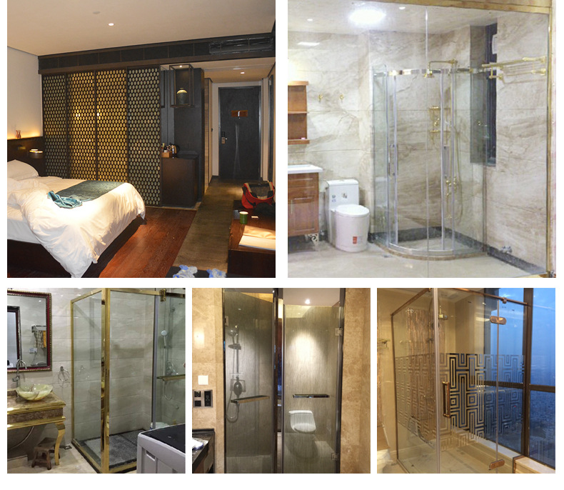 佛山簡(jiǎn)易沐浴房 酒店鋼化玻璃淋浴房 整體淋浴房 一字浴室移門