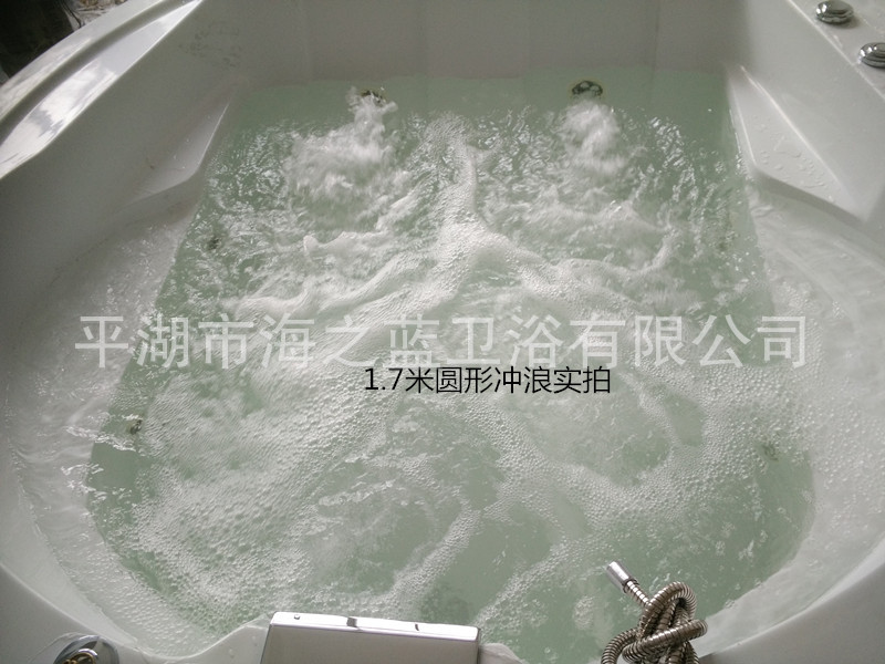廠家直銷亞克力圓形沖浪按摩浴缸，酒店專用情侶雙人鴛鴦浴浴缸
