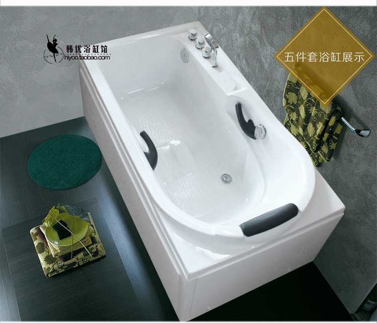 1.4/1.5/1.7米純亞克力按摩浴缸家用高檔會(huì)所主題酒店別墅浴桶