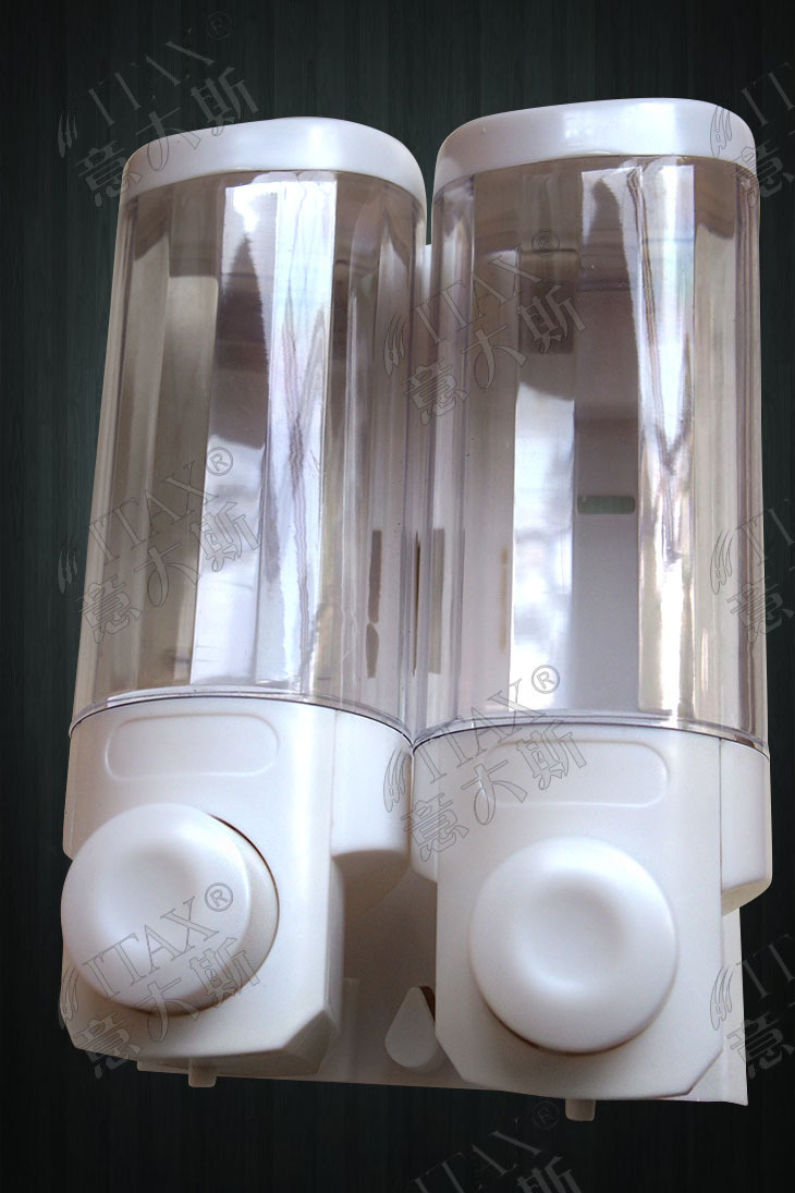 酒店單頭透明塑料手動(dòng)皂液器壁掛式洗手液給液器