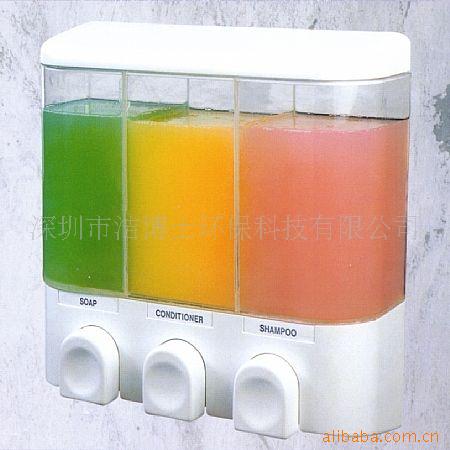 廠家批發(fā)三頭手動(dòng)皂液器，給液機(jī)，酒店/賓館/物業(yè)洗手液盒。