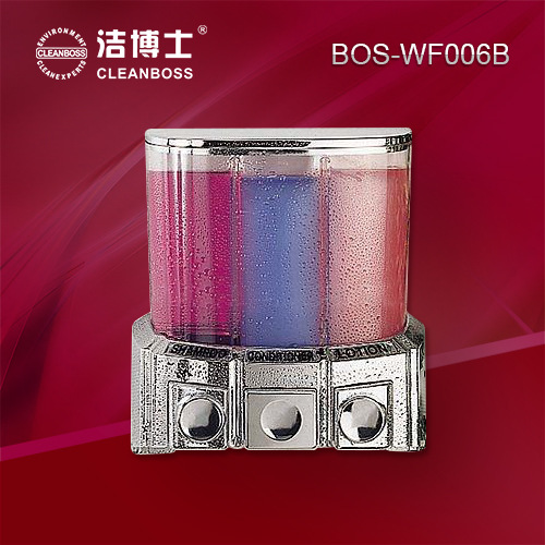 廠家批發(fā)三頭手動(dòng)皂液器，給液機(jī)，酒店/賓館/物業(yè)洗手液盒。