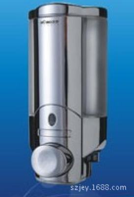 廠家大促銷(xiāo)OK-112B單頭銀色塑膠圓形皂液器皂液盒給液器酒店用品