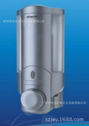 廠家大促銷(xiāo)OK-112B單頭銀色塑膠圓形皂液器皂液盒給液器酒店用品