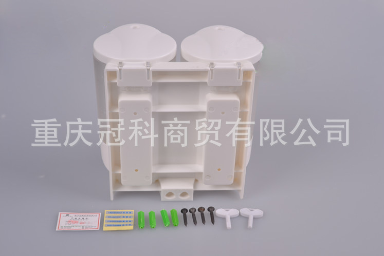 賓館酒店高檔掛壁式給液盒 雙頭皂液器 廠家低價(jià)直銷