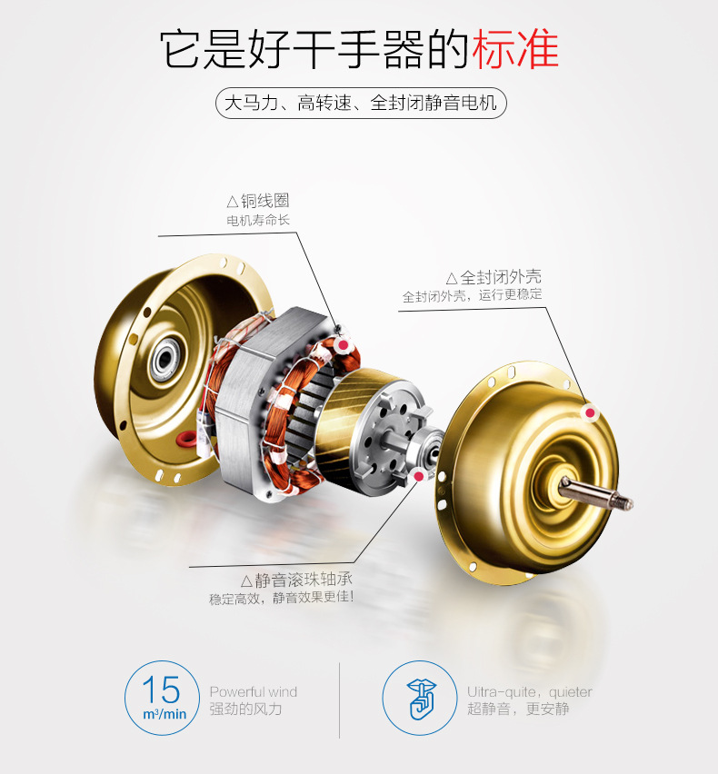 創(chuàng)莎酒店衛(wèi)生間家用全自動感應(yīng)冷熱干手機干手器烘手機烘手器