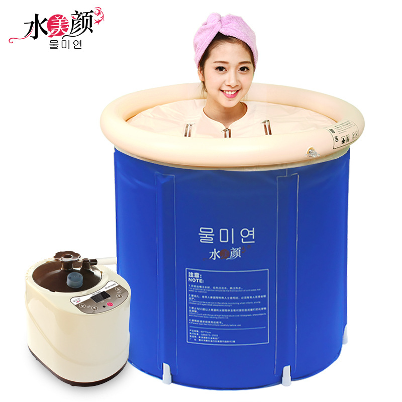 水美顏兩用多功能蒸汽機 桑拿足浴設(shè)備折疊浴桶浴缸 排毒汗蒸機