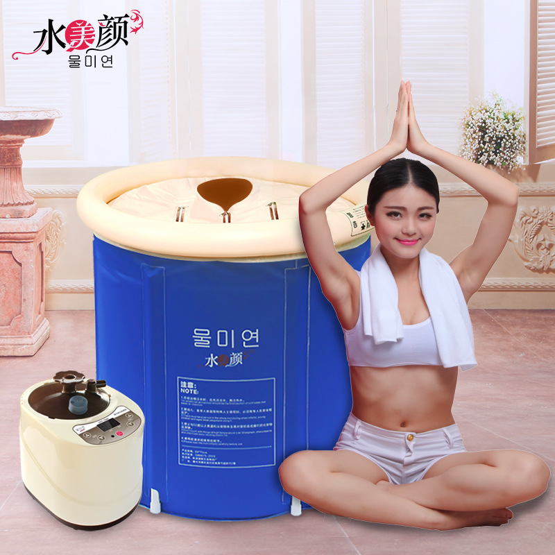 水美顏兩用多功能蒸汽機 桑拿足浴設(shè)備折疊浴桶浴缸 排毒汗蒸機
