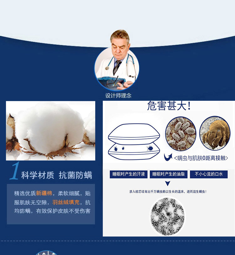 廠家批發(fā)羽絲絨學(xué)生枕芯五星酒店枕頭護(hù)頸枕抗菌防螨特價床上用品