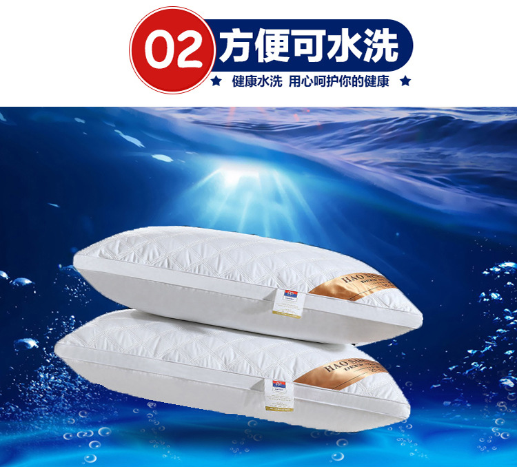廠家批發(fā)羽絲絨學(xué)生枕芯五星酒店枕頭護(hù)頸枕抗菌防螨特價床上用品