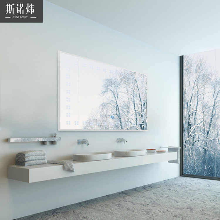 廠家熱銷(xiāo) 酒店工程燈鏡 led浴室鏡 背光鏡 透光鏡 新款 SIN318