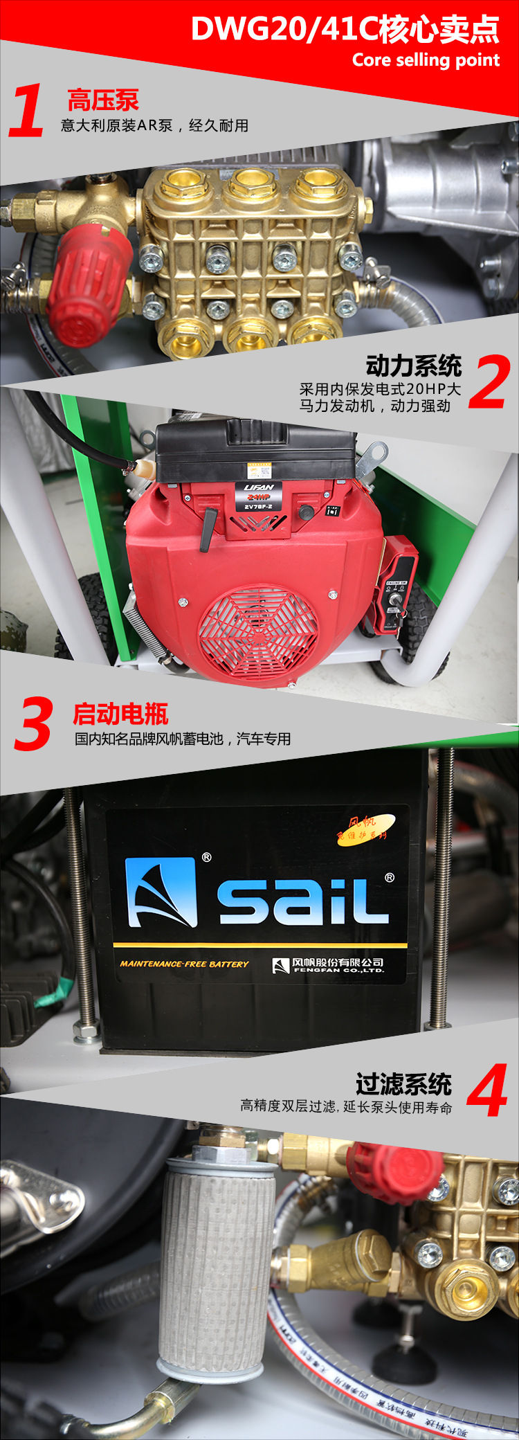 德威萊克管道高壓清洗機(jī)道路下水道疏通機(jī)電動高壓管道疏通設(shè)備