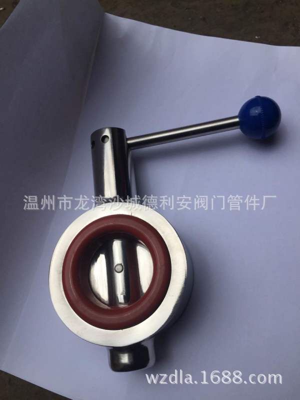 【品質(zhì)保證】廠家批發(fā)201、30食品級不銹鋼衛(wèi)生級手動對夾蝶閥