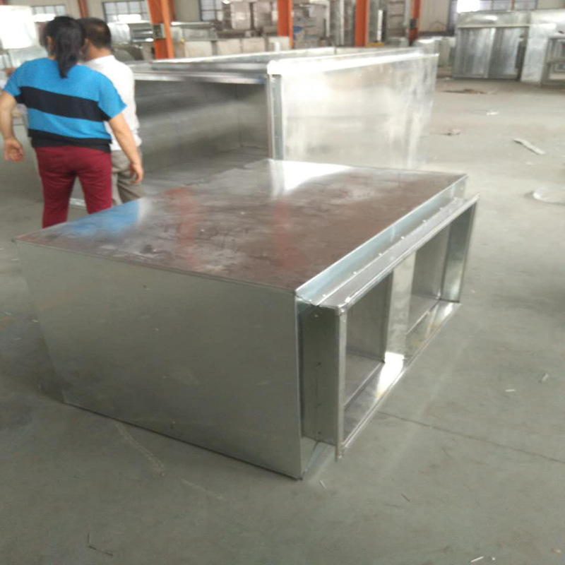 鍍鋅鋼板新風(fēng)換氣機(jī)風(fēng)管消聲器 微穿孔板消聲管道 超靜音巖棉消聲