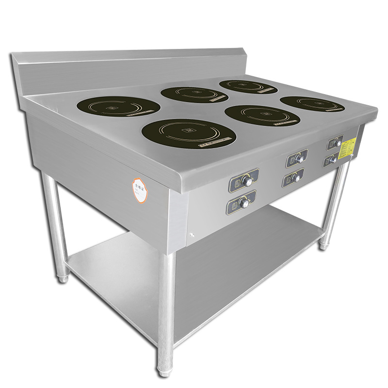 喬風(fēng)大功率電磁爐商用電磁爐灶六頭電磁煲仔爐3.5KW 六眼電磁爐