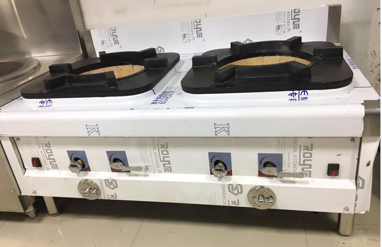 電磁雙頭單尾小炒爐 雙頭平頭爐 超節(jié)能連體燃氣炒爐 炊事設備