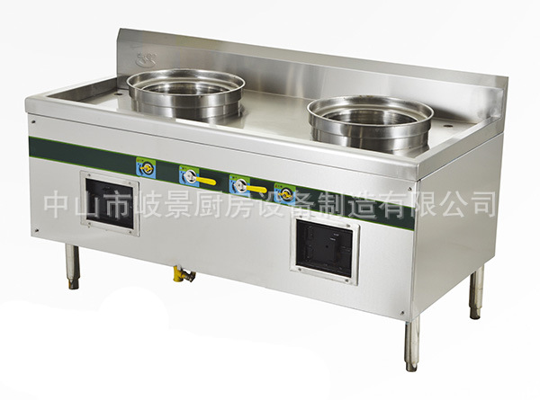 單/雙頭大鍋炒爐 工廠、酒店、學校廚房設備 不銹鋼 燃氣式大炒灶