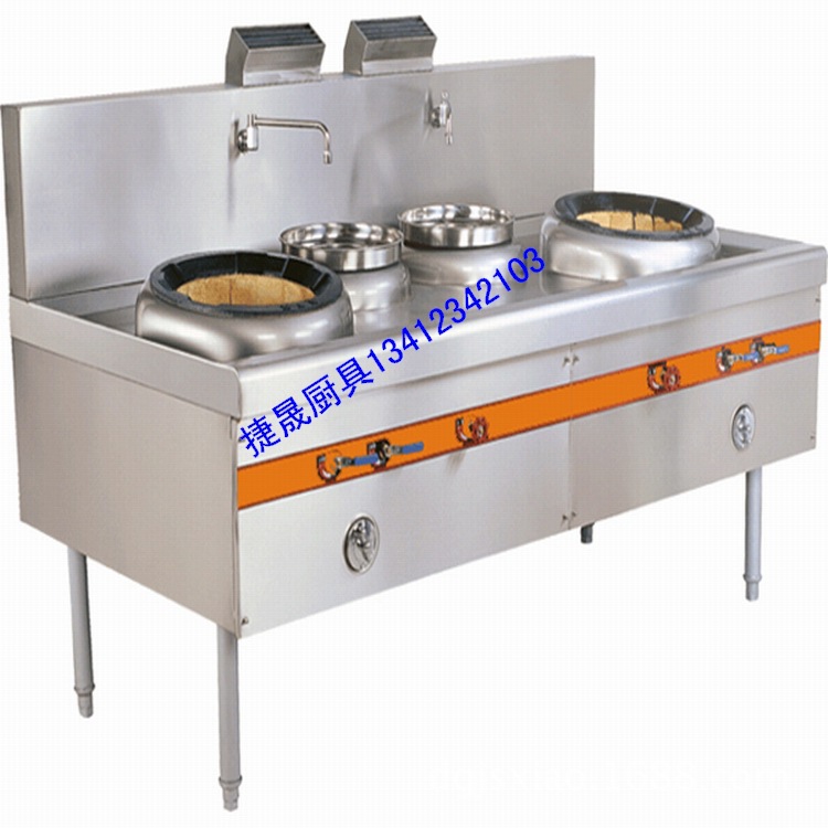 廠家直銷不銹鋼燃?xì)怆p頭雙尾小炒爐 灶具 承接廚房燃?xì)鉅t灶改造