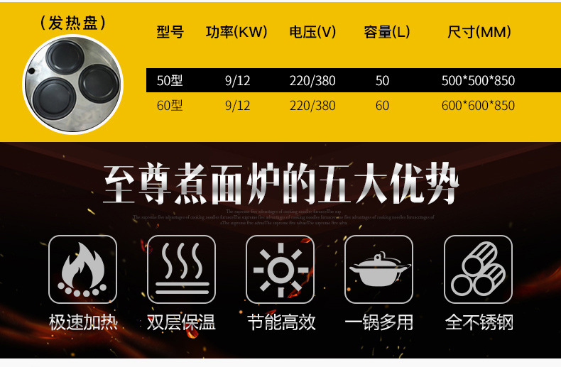 燃?xì)怆p頭煮面爐 臺(tái)式多功能電熱湯桶爐 鹵肉爐 電湯面爐 煮湯粉爐