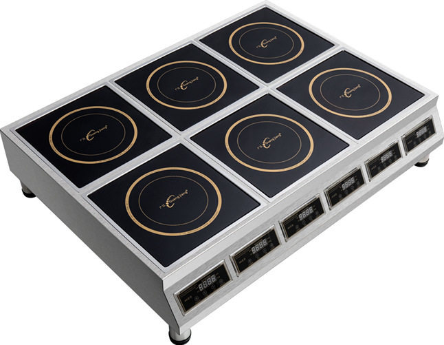 廣江G6*3kw線控觸屏/旋鈕六眼煲仔爐商用電磁爐分鍋臺(tái)式多頭爐