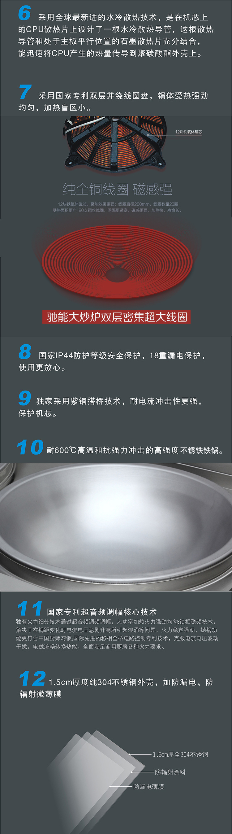 馳能大功率商用電磁大炒爐廠(chǎng)家批發(fā)食堂電磁大鍋灶單灶臺(tái)電磁炒灶
