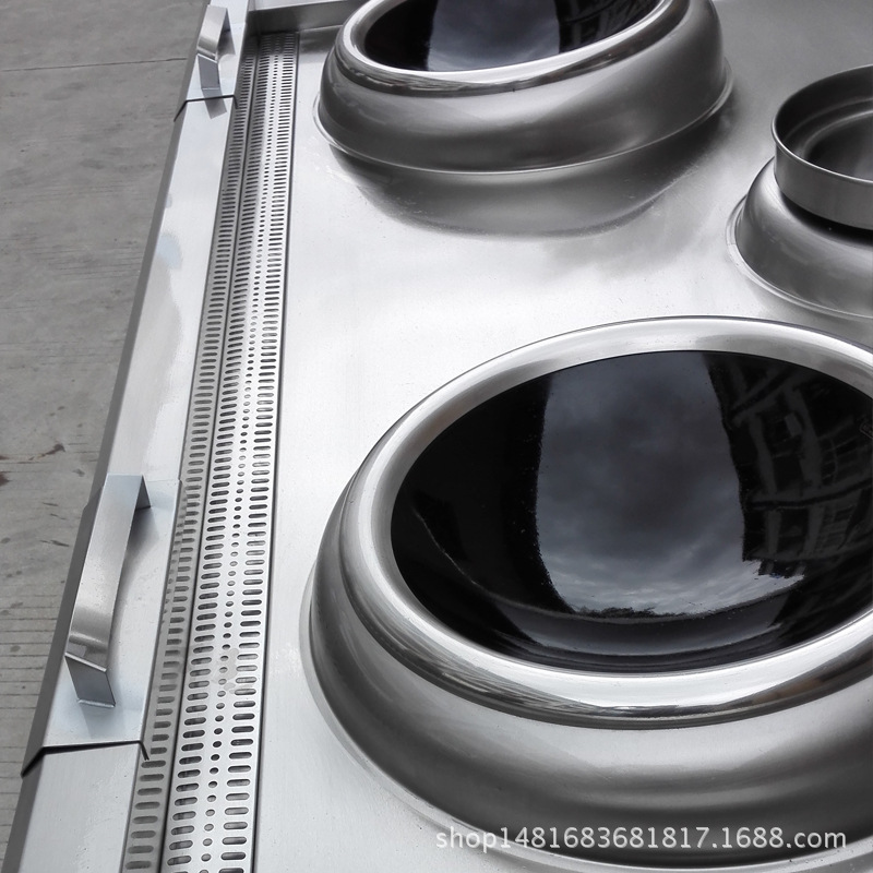 15KW大型食堂電炒爐 商用雙頭凹面大鍋灶 工廠學(xué)校大功率電磁爐