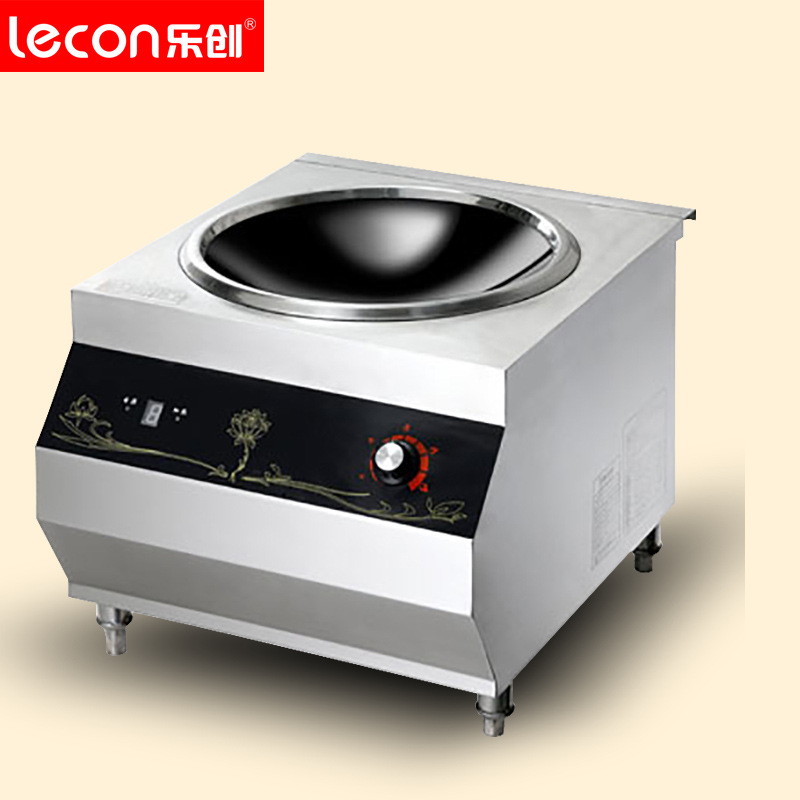 樂(lè)創(chuàng)商用電磁爐 8000W大鍋灶大功率電磁爐8000W凹面電炒鍋批發(fā)