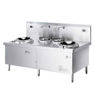 樂創(chuàng)雙頭雙尾小炒灶電磁爐灶大功率商用電磁爐2X12KW炒爐