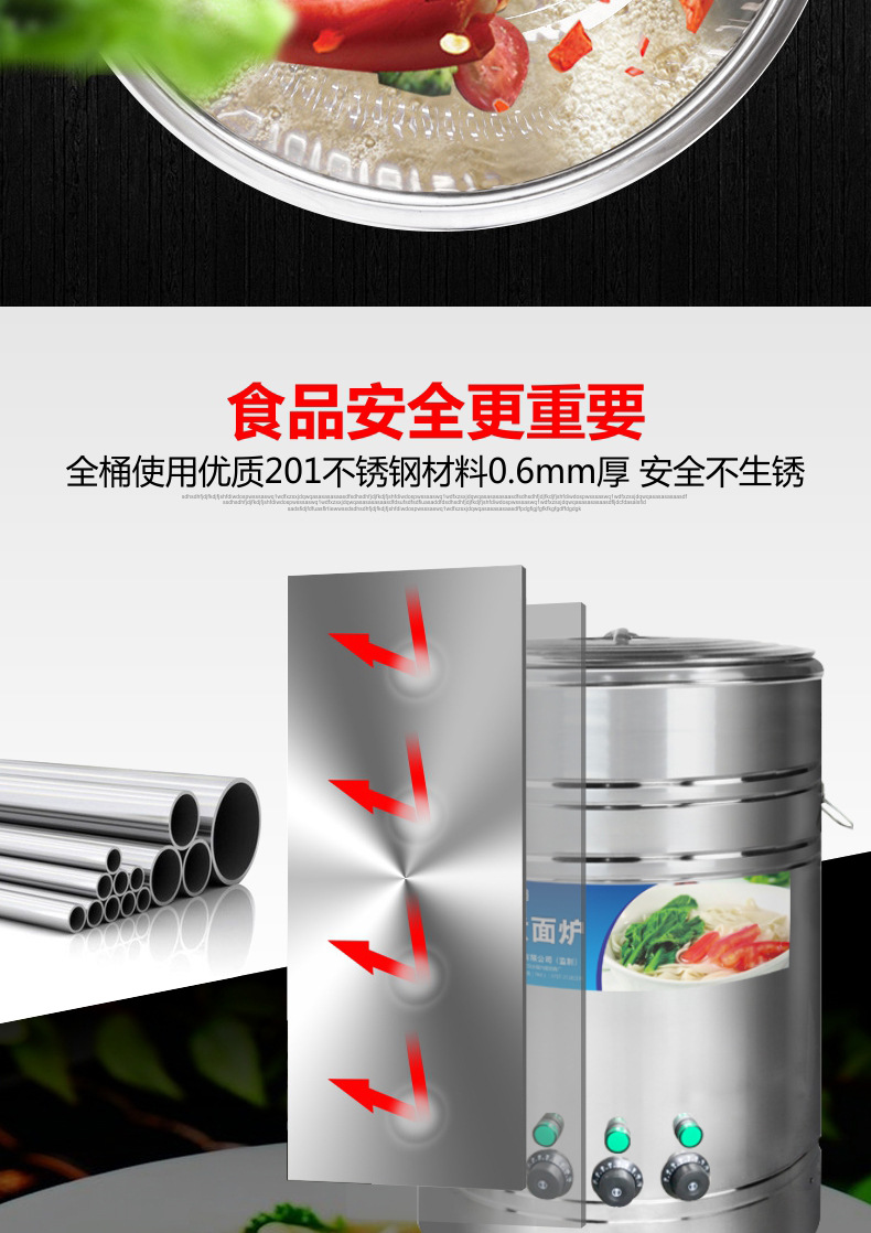 【包郵】睿美 電煮面爐電熱湯粉爐燃?xì)庵竺嫱叭細(xì)忪覝珷t湯桶湯爐