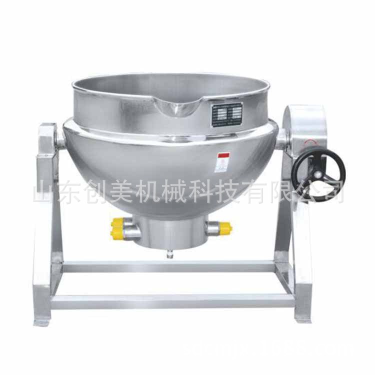 廠家直銷(xiāo) 通用型蒸煮熬湯鍋全不銹鋼可傾式電加熱導(dǎo)熱油夾層鍋