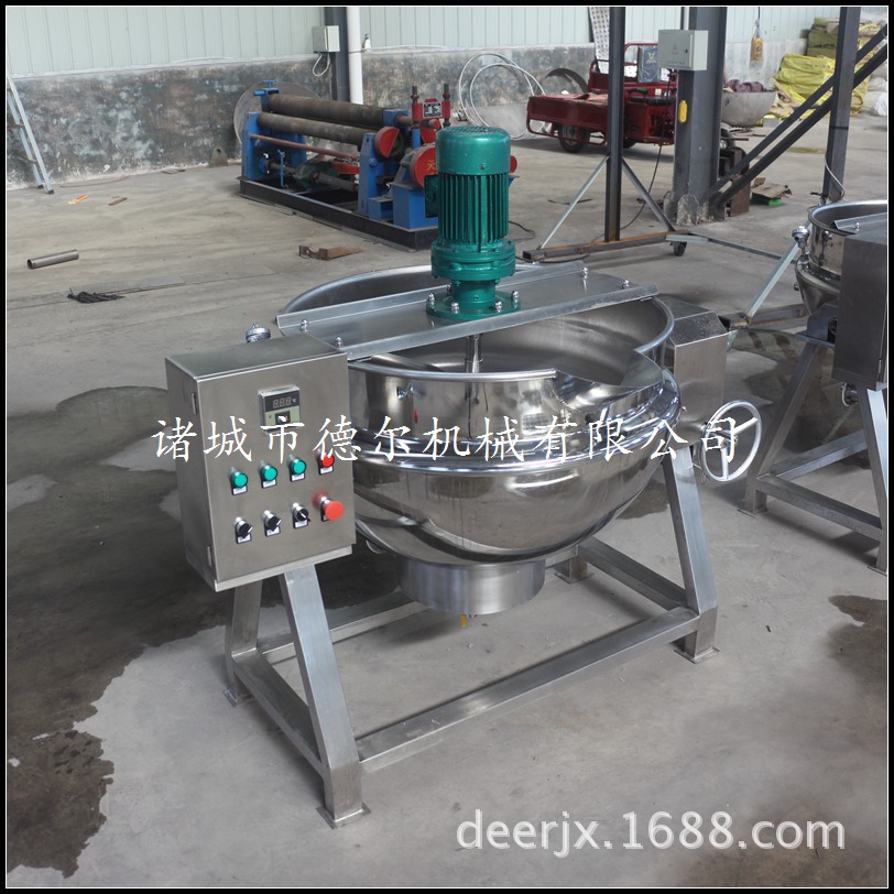 廠家直銷大型不銹鋼燃?xì)饧訜峥蓛A帶攪拌湯鍋|夾層鍋