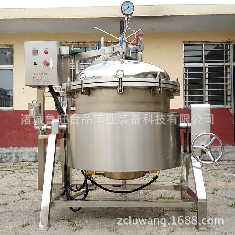 實(shí)力廠家直銷電加熱可傾高壓煮肉鍋 商用大型鹵制鍋