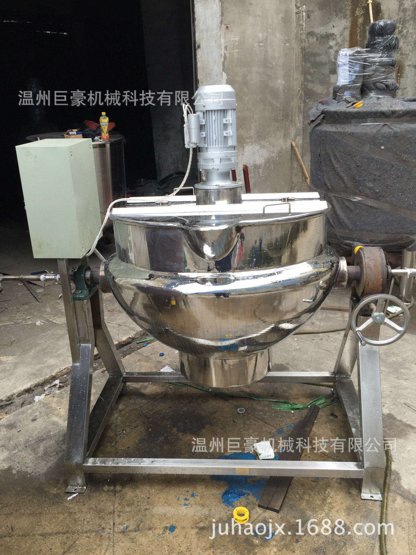 大型夾層鍋，蒸汽炒鍋，蒸汽夾層鍋，二重鍋，蒸煮鍋，火鍋調(diào)料鍋