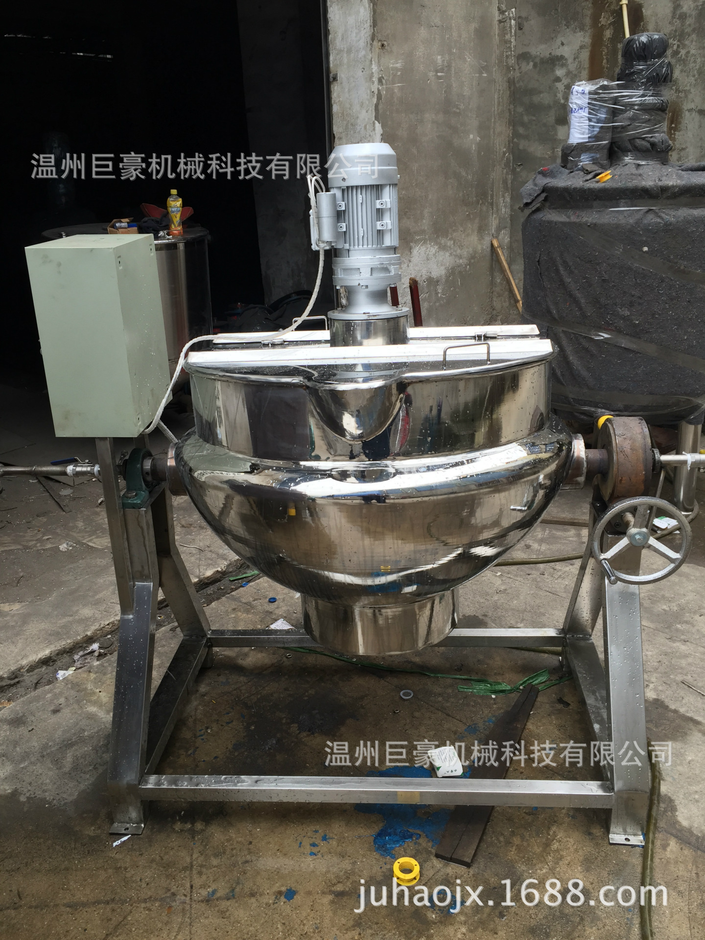 大型夾層鍋，蒸汽炒鍋，蒸汽夾層鍋，二重鍋，蒸煮鍋，火鍋調(diào)料鍋