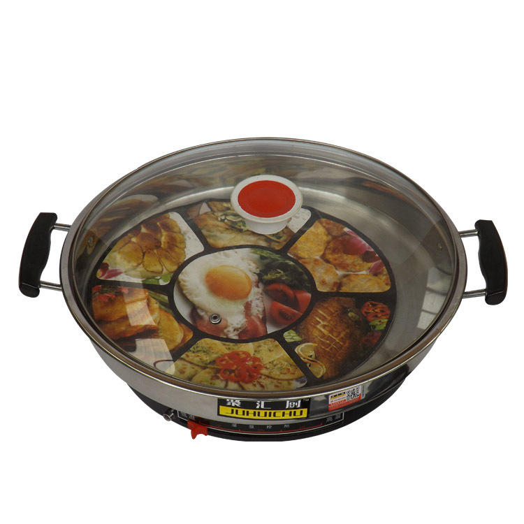 多功能電煎鍋 不銹鋼實(shí)用型 煎牛排烙餅精選【圖】