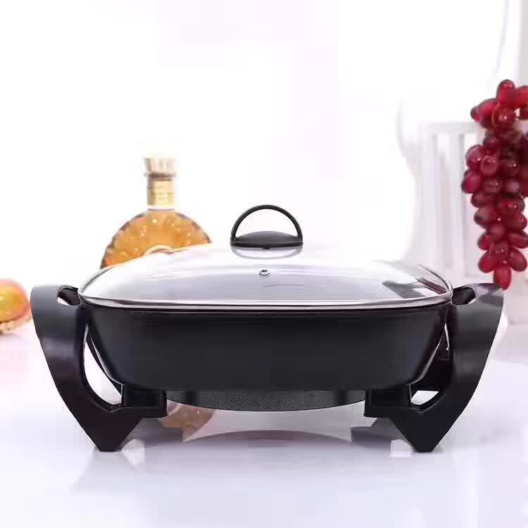 紅雙喜 韓式多功能養(yǎng)生電熱鍋 四方鍋 電火鍋 家用電烤鍋煎鍋