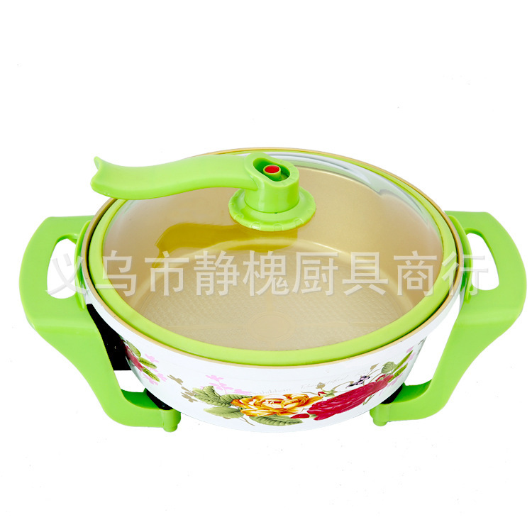 大紅雙喜真空養(yǎng)生鍋電煮鍋電煎鍋電熱鍋6L加厚電火鍋家用圓鍋批發(fā)