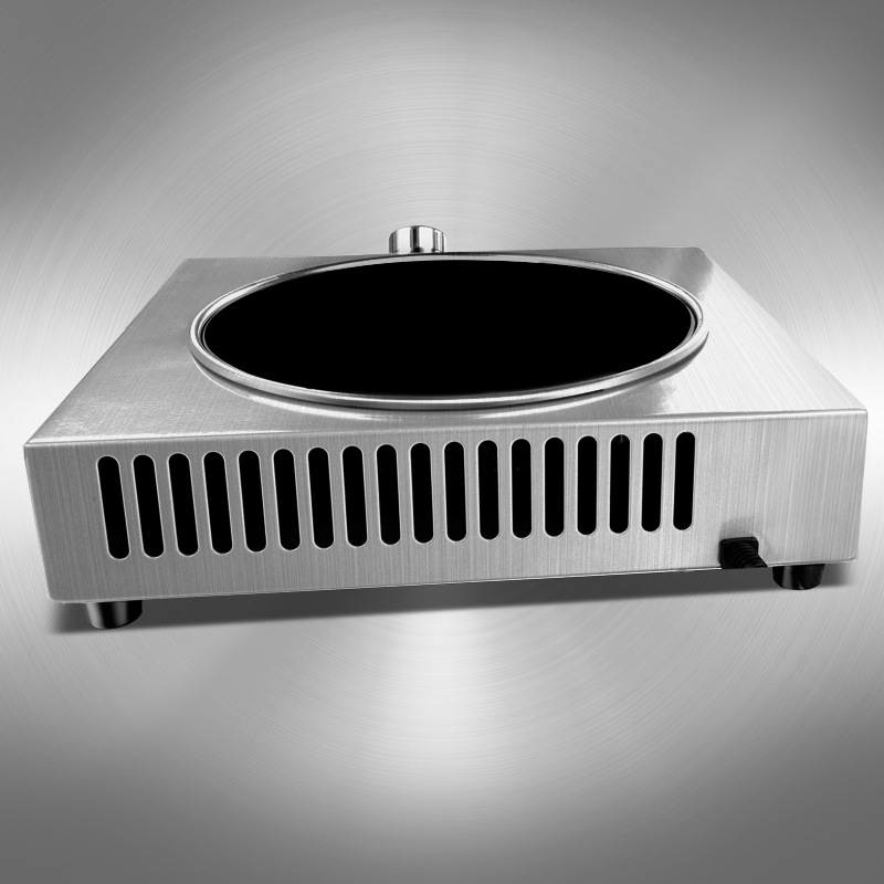 商用電磁爐3.5KW商用電磁爐臺(tái)式旋鈕平爐臺(tái)式凹面定時(shí)控溫電磁爐