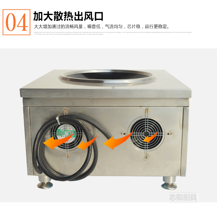 臺(tái)式凹形爐大功率電磁爐商用炒爐酒店用品6/8/12/15KW