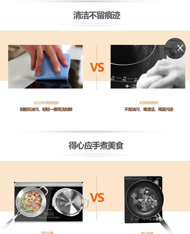 Sunpentown/尚朋堂 YS-IC34H02L家用凹面雙頭灶臺(tái)式嵌入式電磁爐