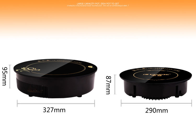 特價批發(fā) 商用線控火鍋專用電磁爐圓形鑲嵌入式3000W觸摸288MM